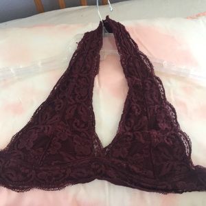 Maroon Halter Bralette